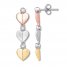 Signature Heart Diamond Earrings 1/8 ct tw St. Silver/10K Gold