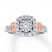 Diamond Ring 3/4 ct tw Round-cut 14K Two-Tone Gold