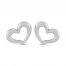 Heart Earrings Sterling Silver