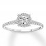 Diamond Engagement Ring 3/8 ct tw Round-cut 10K White Gold