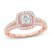 Multi-Diamond Engagement Ring 1/2 ct tw Round-cut 10K Rose Gold