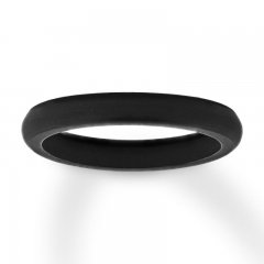 Black Silicone Women's Wedding Band