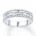 Diamond Anniversary Ring 1 ct tw Baguette-cut 10K White Gold