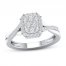 Diamond Engagement Ring 1/3 ct tw Round-cut 10K White Gold