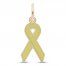 Ribbon Charm Yellow Enamel 14K Yellow Gold