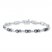 Diamond Bracelet 1/6 ct tw Black/White Sterling Silver