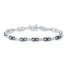 Diamond Bracelet 1/6 ct tw Black/White Sterling Silver