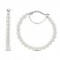 Cultured Pearl Hoop Earrings Sterling Silver