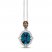 Le Vian Blue Topaz Necklace 1/6 ct tw Diamonds 14K Vanilla Gold