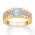 Men's Diamond Band 1/6 ct tw Round-cut 10K Two-Tone Gold