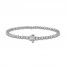 Forever Connected Diamond Bracelet 1 ct tw Round-Cut 10K White Gold 7.25"