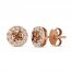 Le Vian Diamond Earrings 1/2 ct tw 14K Strawberry Gold