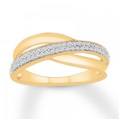 Diamond Ring 1/5 ct tw Round-cut 10K Yellow Gold