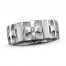 Men's 9mm Cross Ring Diamond Accent Stainless Steel