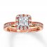 Diamond Engagement Ring 1/2 ct tw Round-cut 14K Two-Tone Gold