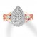 Diamond Engagement Ring 7/8 cttw Princess-cut 14K Two-Tone Gold