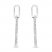 Diamond Paperclip Earrings 1/4 ct tw Sterling Silver