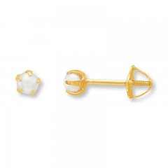 Cultured Pearl Earrings 14K Yellow Gold