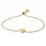 Heart Bolo Bracelet 14K Yellow Gold