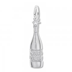 Napa Valley Wine Bottle Charm Sterling Silver