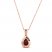 Le Vian Garnet Necklace 1/20 ct tw Diamonds 14K Strawberry Gold 18"