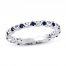 Lab-Created Sapphire 1/8 ct tw Diamonds Sterling Silver