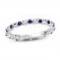 Lab-Created Sapphire 1/8 ct tw Diamonds Sterling Silver