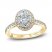 Monique Lhuillier Bliss Diamond Engagement Ring 1-1/4 ct tw Oval, Marquise & Round-cut 18K Two-Tone Gold