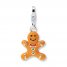 Gingerbread Cookie Charm Enamel Finish Sterling Silver