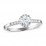 Diamond Engagement Ring 5/8 ct tw Round-cut 14K White Gold