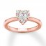 Diamond Engagement Ring 1/3 ct tw Round-cut 10K Rose Gold