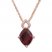 Lab-Created Ruby Necklace with Diamonds 10K Rose Gold