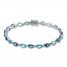 Blue Topaz Bracelet Sterling Silver 7.25"