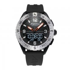 Men's Alpina AlpinerX Strap Watch with Black Dial AL-283LBBO5SAQ6