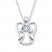 Unstoppable Love 1/6 ct tw Necklace Sterling Silver Angel