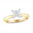 Diamond Solitaire Engagement Ring 1 ct tw Princess-cut 14K Yellow Gold