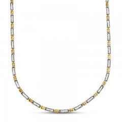 Stampato Link Necklace 10K Yellow Gold 17"