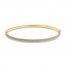 Glitter Flexible Bangle Bracelet 14K Yellow Gold