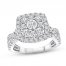 Diamond Engagement Ring 1-5/8 ct tw Round-cut 14K White Gold