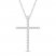 Lab-Created Diamonds by KAY Cross Necklace 1/2 ct tw 14K White Gold 18"