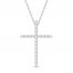 Lab-Created Diamonds by KAY Cross Necklace 1/2 ct tw 14K White Gold 18"