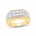 Men's Diamond Wedding Band 2 ct tw Round-cut 10K Yellow Gold