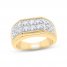 Men's Diamond Wedding Band 2 ct tw Round-cut 10K Yellow Gold