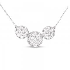 Lab-Created Diamonds by KAY Necklace 1 ct tw 14K White Gold 18"