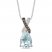 Le Vian Aquamarine Necklace 1/15 ct tw Diamonds 14K Vanilla Gold