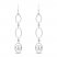 Cultured Pearl & White Lab-Created Sapphire Drop Earrings Sterling Silver