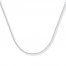 Cable Chain Necklace 14K White Gold 30" Length