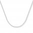 Cable Chain Necklace 14K White Gold 30" Length