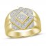 Men's Diamond Ring 1/4 ct tw Round-cut 10K Yellow Gold