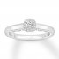 Diamond Engagement Ring 1/3 ct tw Round-cut 10K White Gold